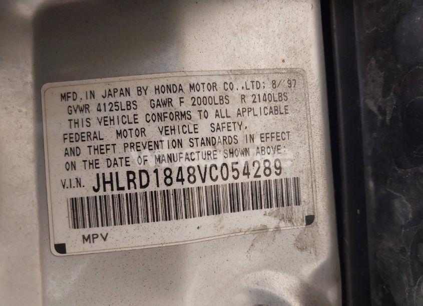 Photo 9 of 1997 Honda Cr-v (VIN JHLRD1848VC054289)