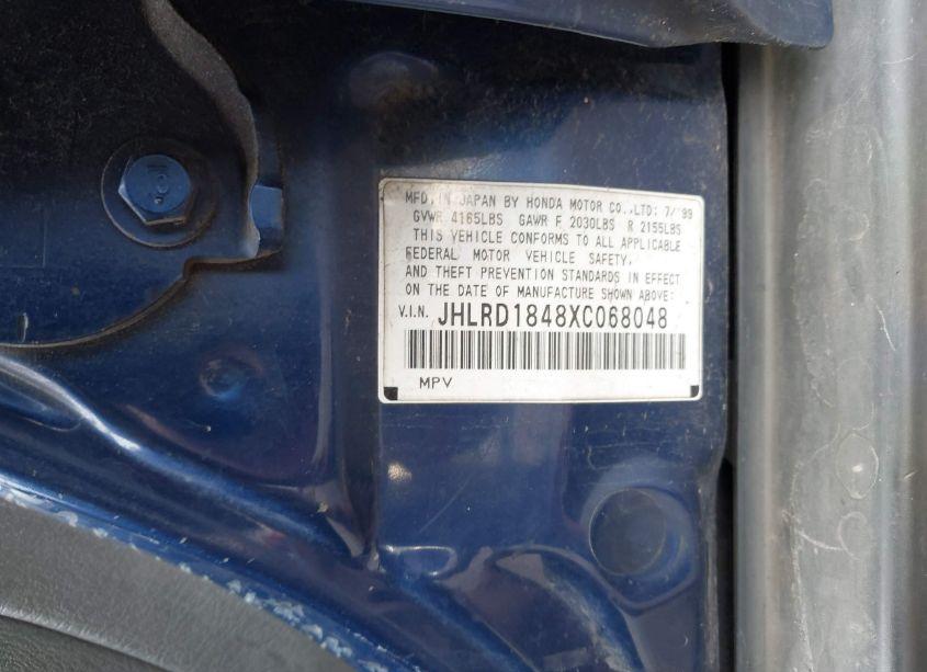 Photo 9 of 1999 Honda Cr-v LX (VIN JHLRD1848XC068048)