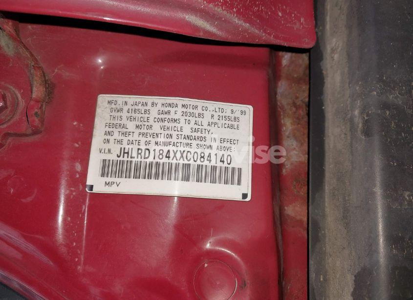 Photo 9 of 1999 Honda Cr-v LX (VIN JHLRD184XXC084140)