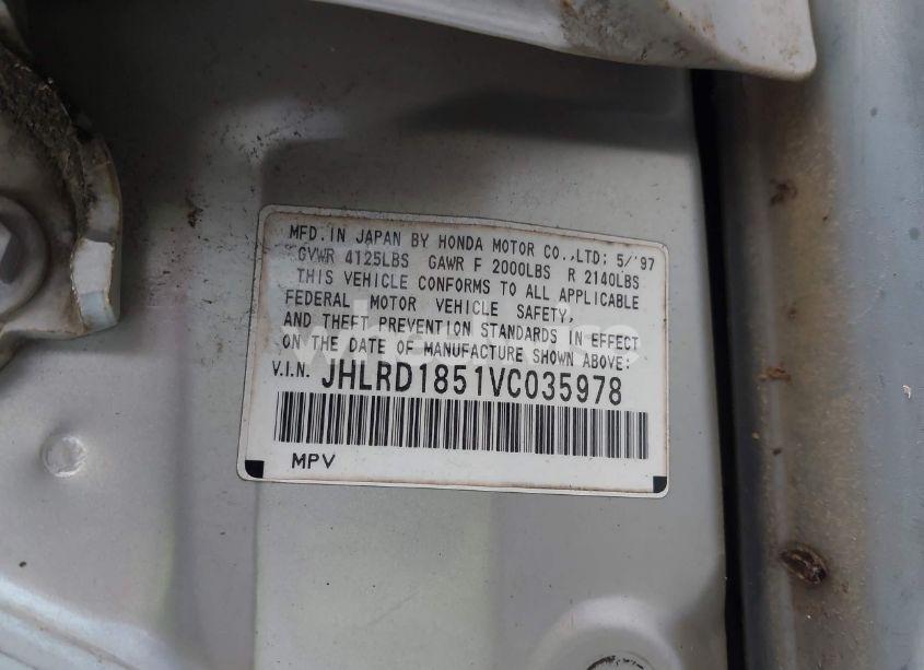 Photo 9 of 1997 Honda Cr-v (VIN JHLRD1851VC035978)