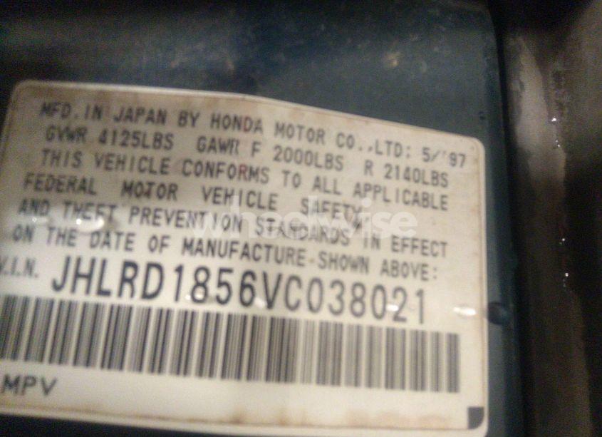 Photo 9 of 1997 Honda Cr-v (VIN JHLRD1856VC038021)