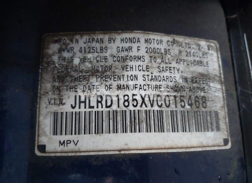 Photo 9 of 1997 Honda Cr-v (VIN JHLRD185XVC015468)