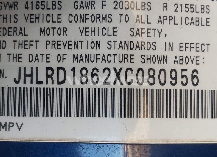 Photo 9 of 1999 Honda Cr-v EX (VIN JHLRD1862XC080956)