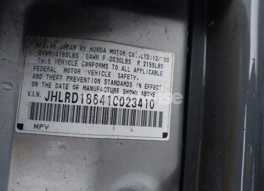 Photo 9 of 2001 Honda Cr-v EX (VIN JHLRD18641C023410)