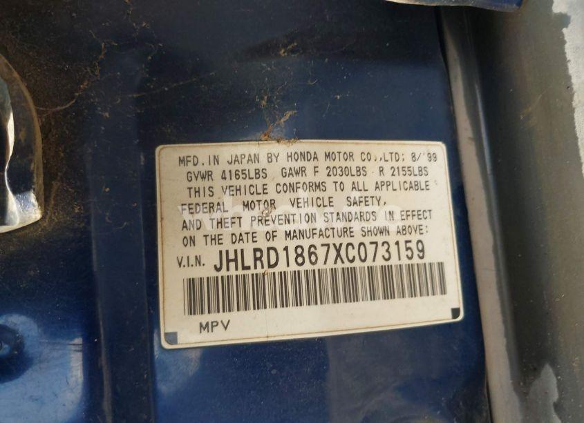 Photo 9 of 1999 Honda Cr-v EX (VIN JHLRD1867XC073159)