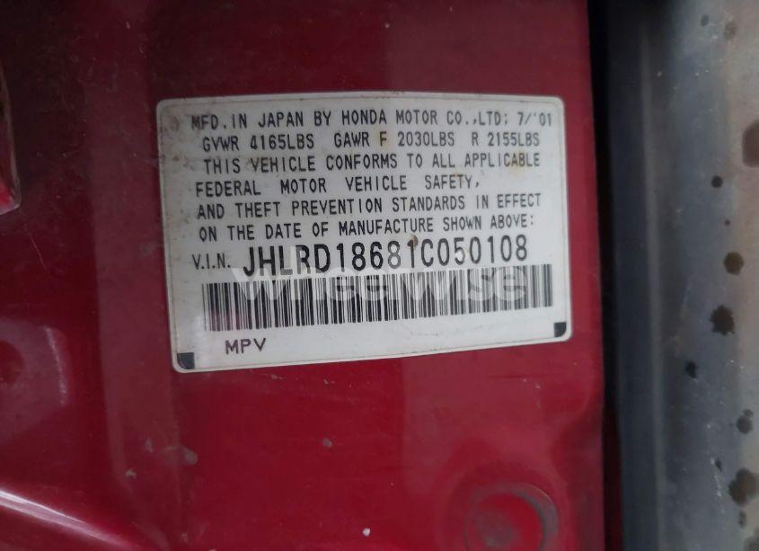 Photo 9 of 2001 Honda Cr-v EX (VIN JHLRD18681C050108)