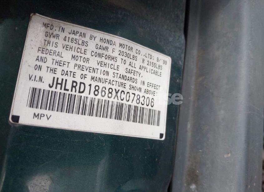 Photo 9 of 1999 Honda Cr-v EX (VIN JHLRD1868XC078306)