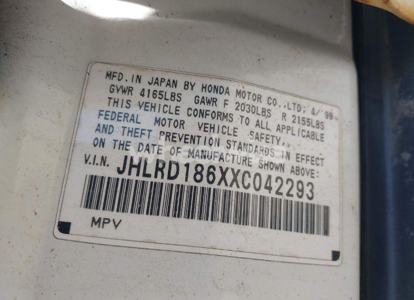 Photo 9 of 1999 Honda Cr-v EX (VIN JHLRD186XXC042293)