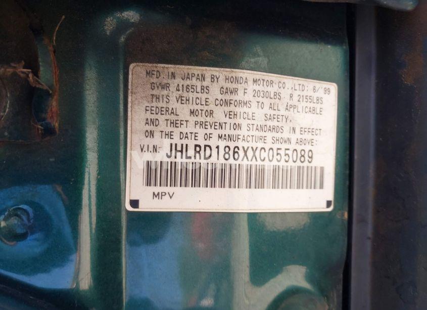 Photo 9 of 1999 Honda Cr-v EX (VIN JHLRD186XXC055089)