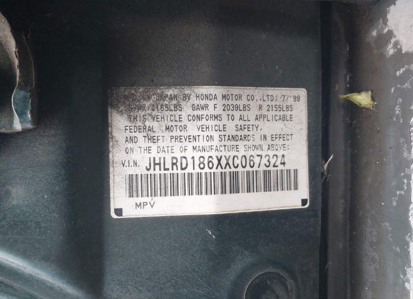 Photo 9 of 1999 Honda Cr-v EX (VIN JHLRD186XXC067324)