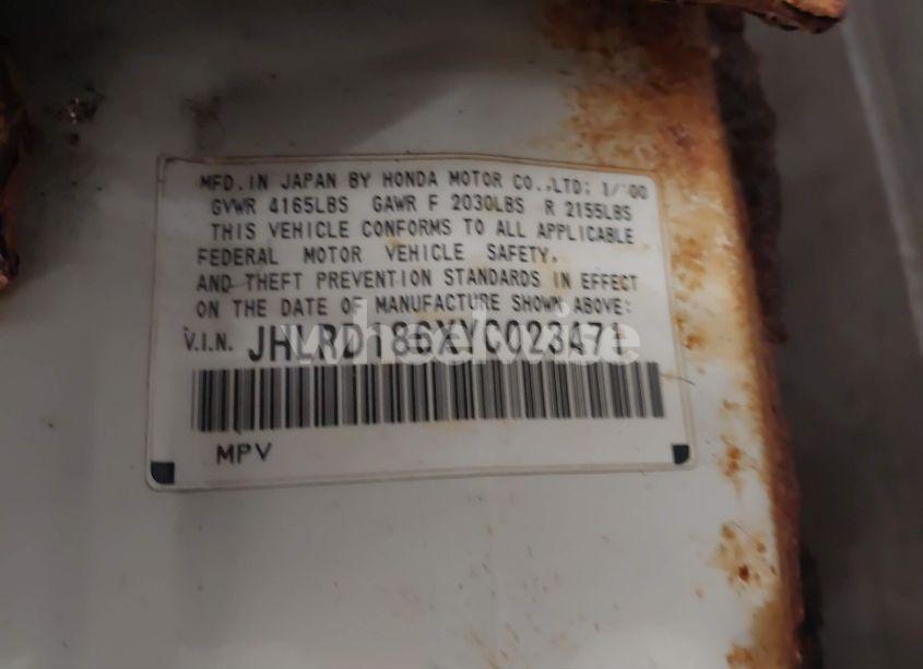 Photo 9 of 2000 Honda Cr-v EX (VIN JHLRD186XYC023471)