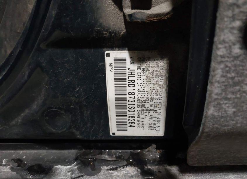 Photo 9 of 2001 Honda Cr-v SPECIAL EDITION (VIN JHLRD18731S016284)