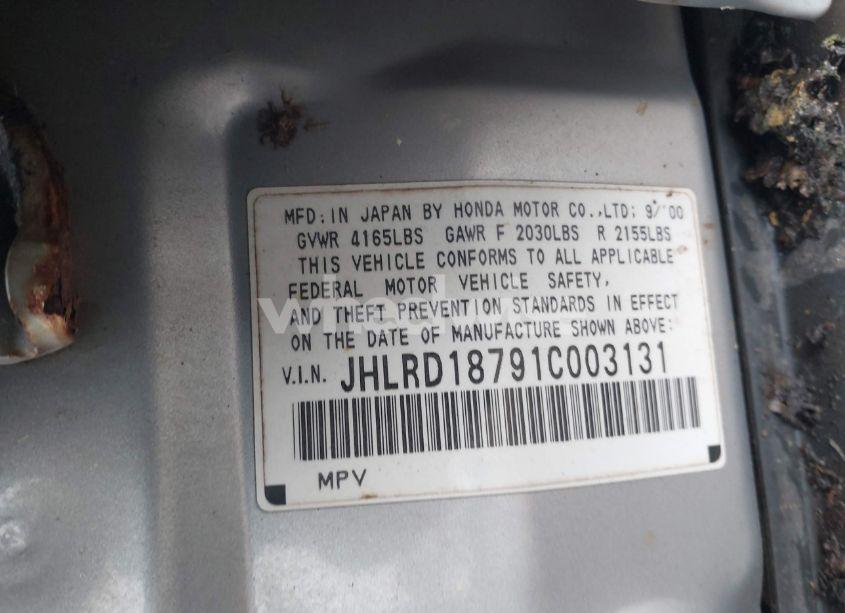 Photo 9 of 2001 Honda Cr-v SPECIAL EDITION (VIN JHLRD18791C003131)