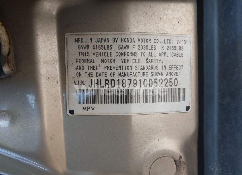 Photo 9 of 2001 Honda Cr-v SPECIAL EDITION (VIN JHLRD18791C052250)