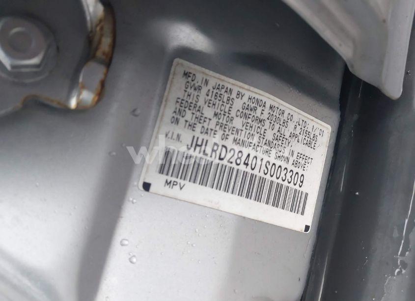 Photo 9 of 2001 Honda Cr-v LX (VIN JHLRD28401S003309)