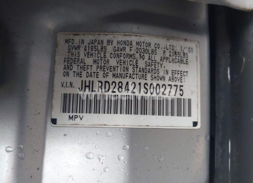 Photo 9 of 2001 Honda Cr-v LX (VIN JHLRD28421S002775)