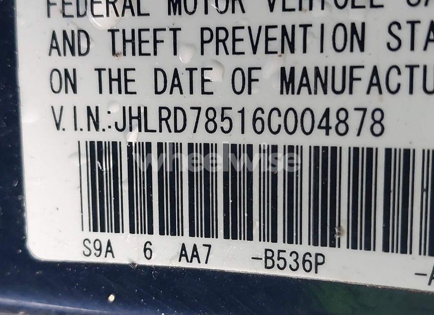 Photo 9 of 2006 Honda Cr-v LX (VIN JHLRD78516C004878)