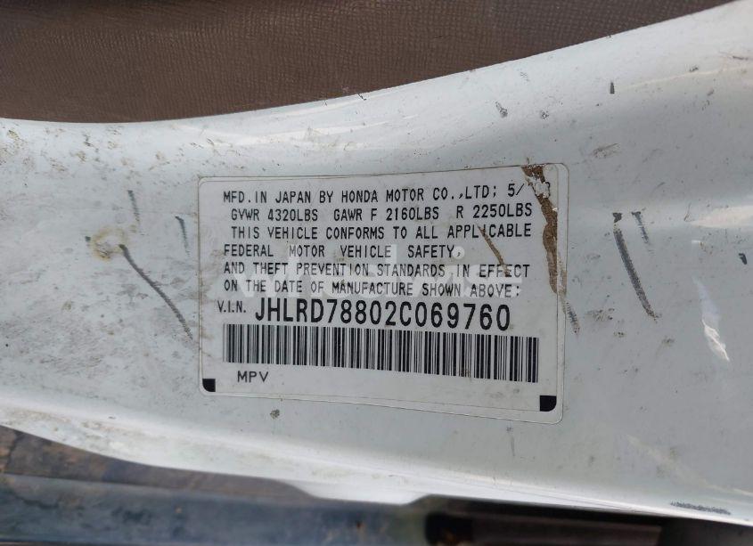 Photo 9 of 2002 Honda Cr-v EX (VIN JHLRD78802C069760)