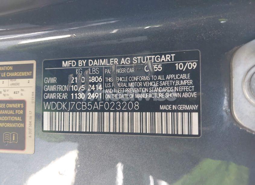 Photo 9 of 2010 Mercedes-benz E 550 (VIN JHLRD78803C******)