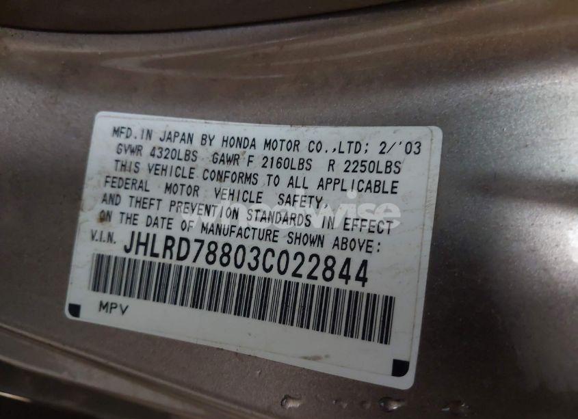 Photo 9 of 2003 Honda Cr-v EX (VIN JHLRD78803C022844)