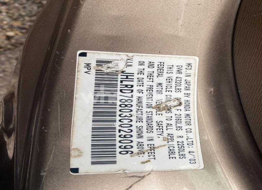 Photo 9 of 2003 Honda Cr-v EX (VIN JHLRD78803C029096)