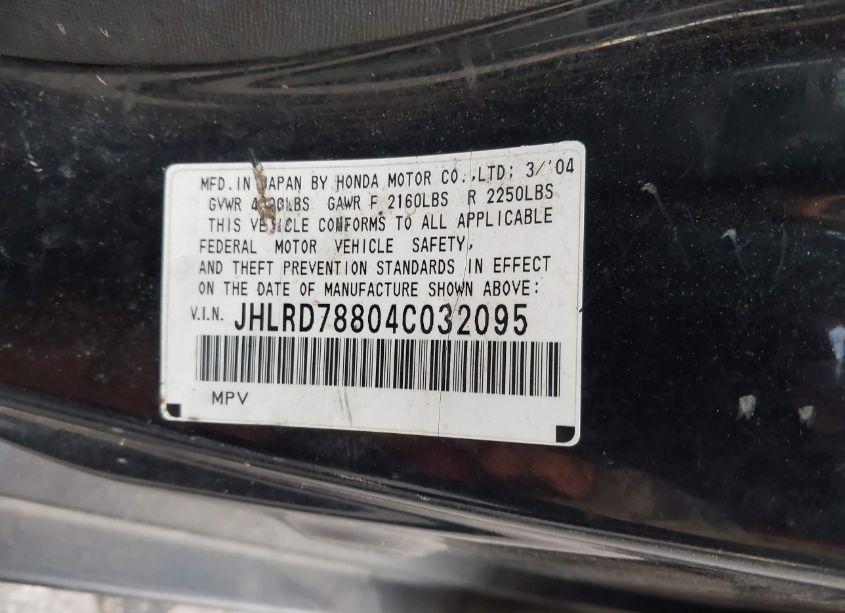 Photo 8 of 2004 Honda Cr-v EX (VIN JHLRD78804C032095)