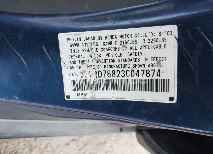 Photo 9 of 2003 Honda Cr-v EX (VIN JHLRD78823C047874)