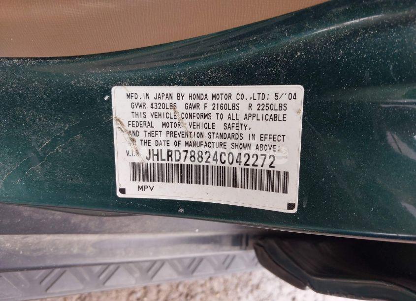 Photo 9 of 2004 Honda Cr-v EX (VIN JHLRD78824C042272)