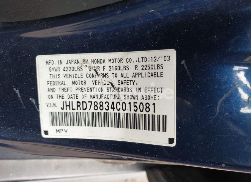 Photo 9 of 2004 Honda Cr-v EX (VIN JHLRD78834C015081)