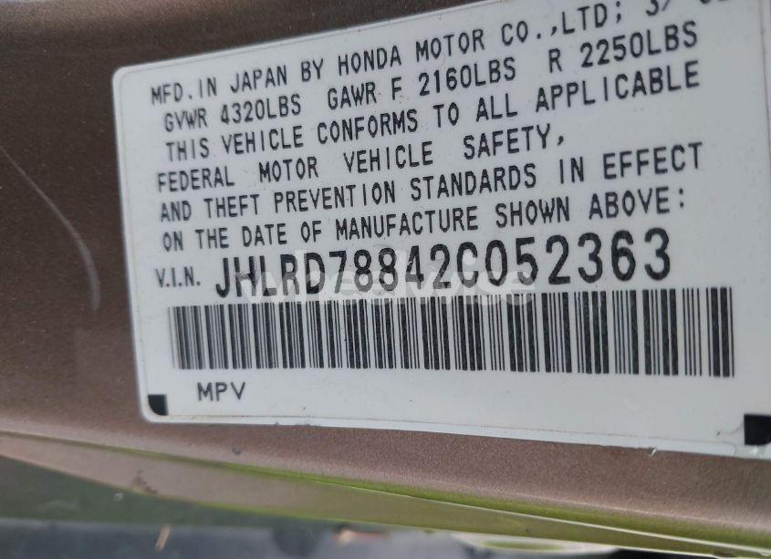 Photo 9 of 2002 Honda Cr-v EX (VIN JHLRD78842C052363)