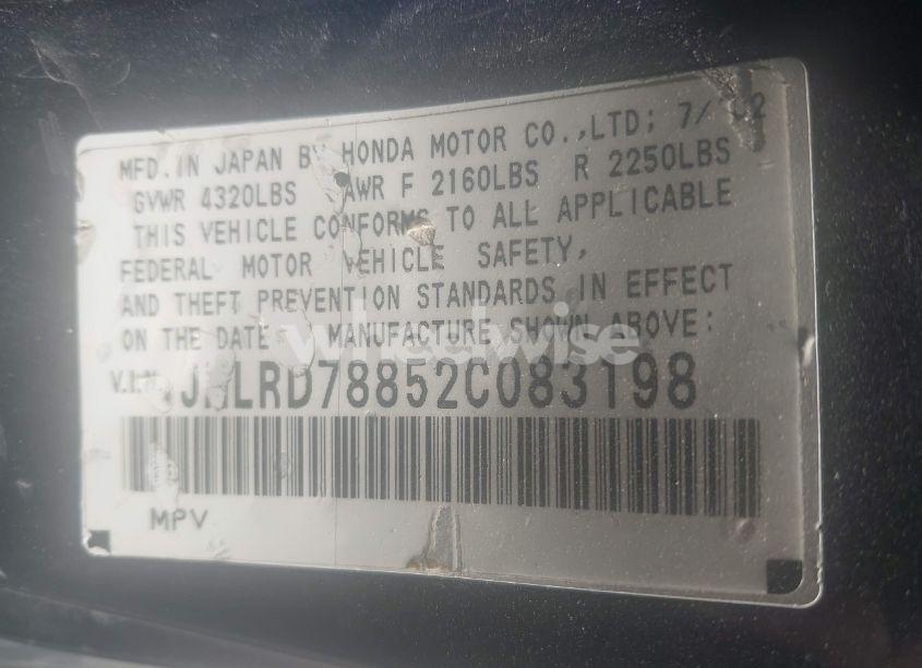 Photo 9 of 2002 Honda Cr-v EX (VIN JHLRD78852C083198)