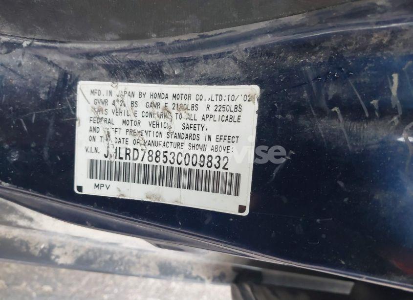 Photo 9 of 2003 Honda Cr-v EX (VIN JHLRD78853C009832)