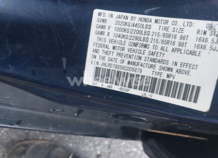 Photo 9 of 2006 Honda Cr-v EX (VIN JHLRD78856C005879)