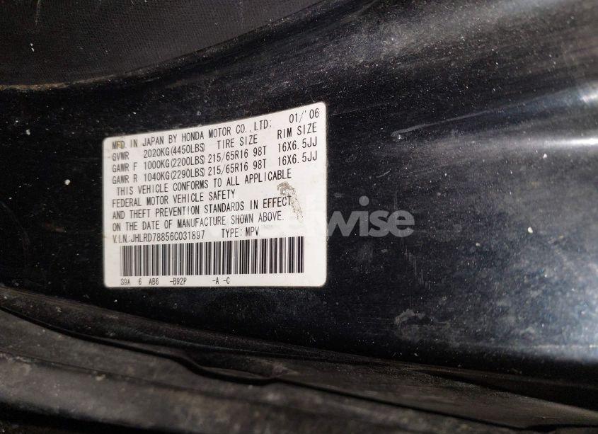 Photo 9 of 2006 Honda Cr-v EX (VIN JHLRD78856C031897)