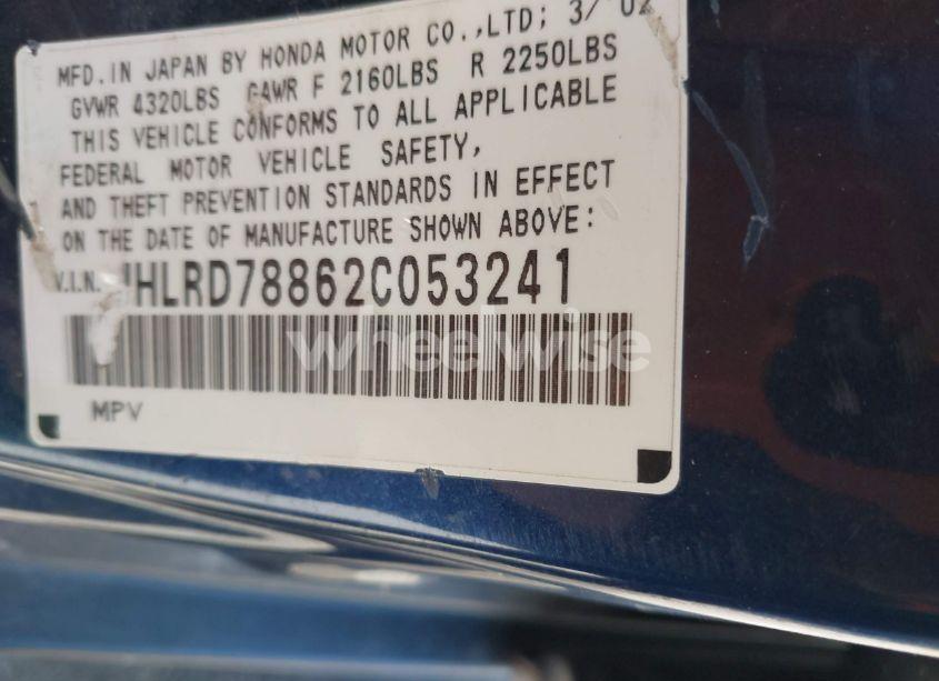 Photo 9 of 2002 Honda Cr-v EX (VIN JHLRD78862C053241)