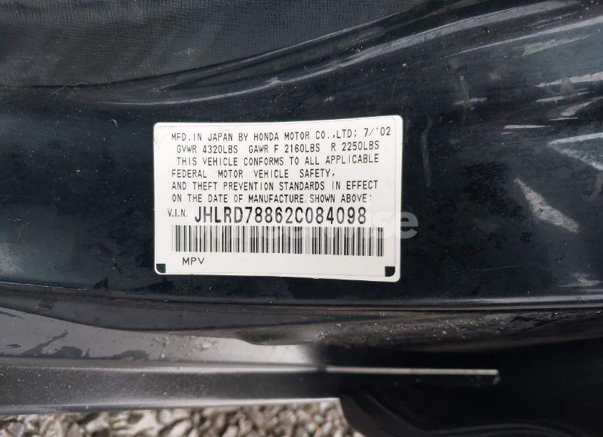 Photo 9 of 2002 Honda Cr-v EX (VIN JHLRD78862C084098)