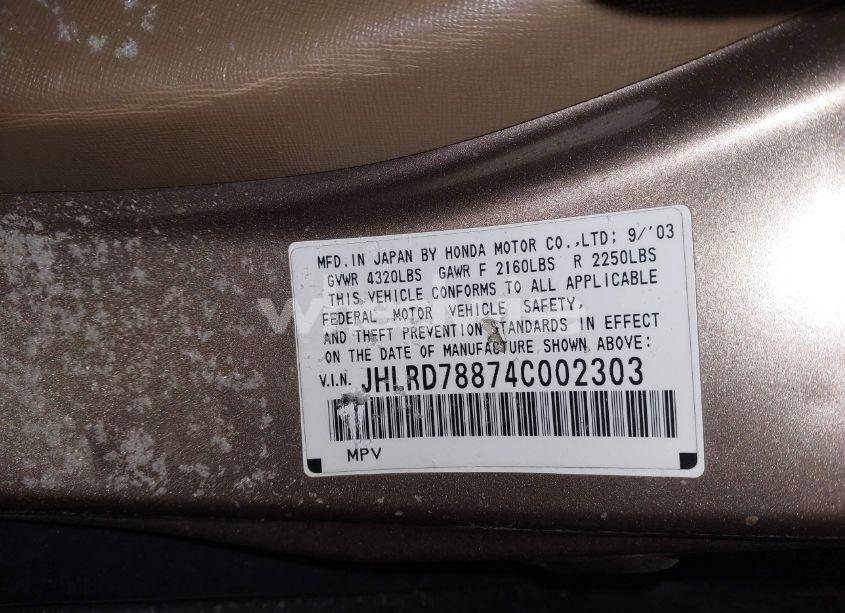 Photo 9 of 2004 Honda Cr-v EX (VIN JHLRD78874C002303)