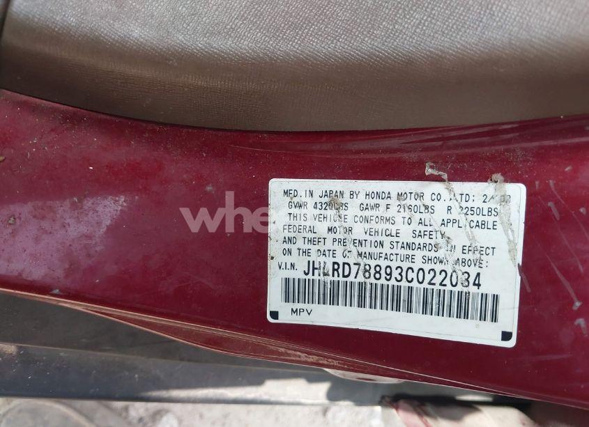 Photo 9 of 2003 Honda Cr-v EX (VIN JHLRD78893C022034)
