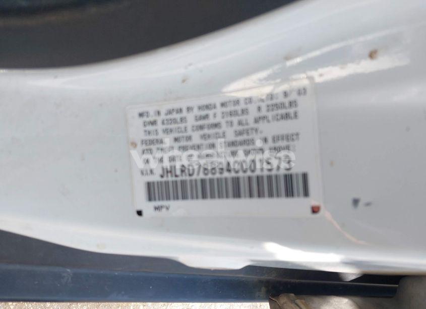 Photo 9 of 2004 Honda Cr-v EX (VIN JHLRD78894C001573)