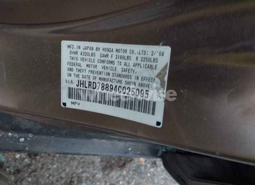 Photo 9 of 2004 Honda Cr-v EX (VIN JHLRD78894C025095)