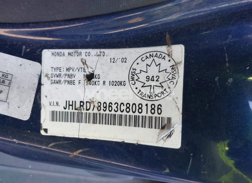 Photo 9 of 2003 Honda Cr-v EX-L (VIN JHLRD78963C808186)