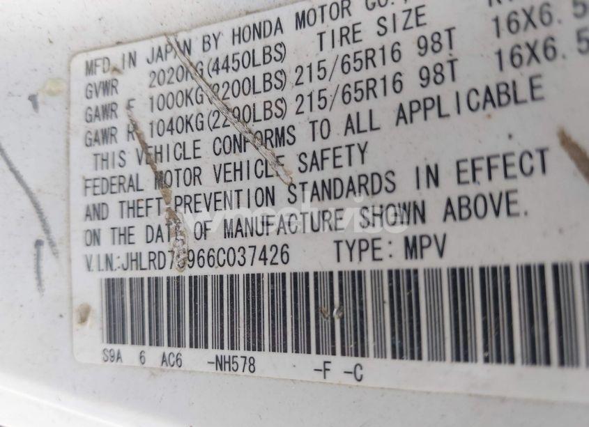 Photo 9 of 2006 Honda Cr-v SE (VIN JHLRD78966C037426)