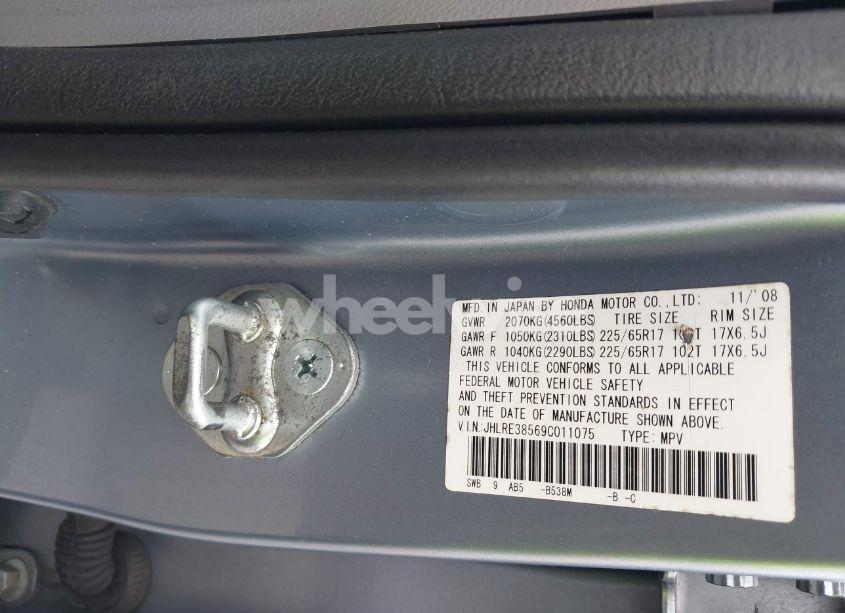 Photo 9 of 2009 Honda Cr-v EX (VIN JHLRE38569C011075)