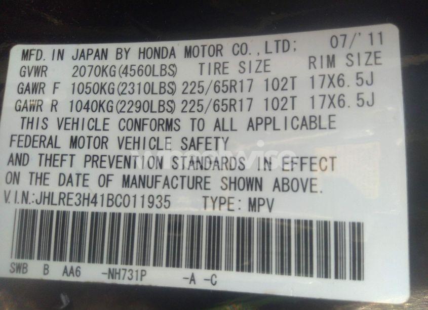 Photo 9 of 2011 Honda Cr-v SE (VIN JHLRE3H41BC011935)
