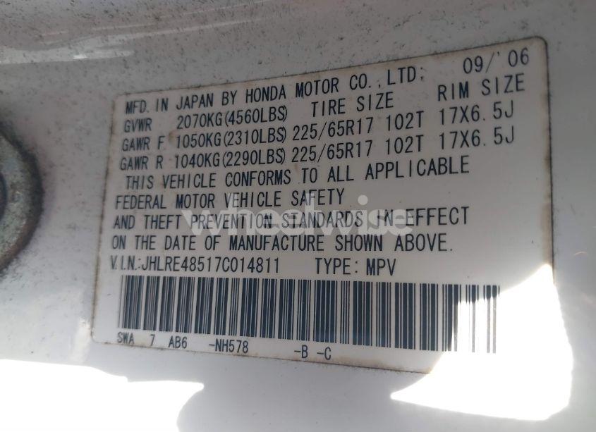 Photo 9 of 2007 Honda Cr-v EX (VIN JHLRE48517C014811)