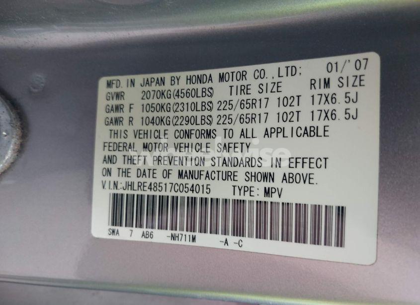 Photo 9 of 2007 Honda Cr-v EX (VIN JHLRE48517C054015)