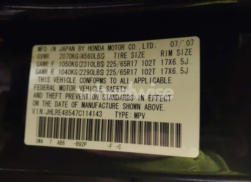 Photo 9 of 2007 Honda Cr-v EX (VIN JHLRE48547C114143)