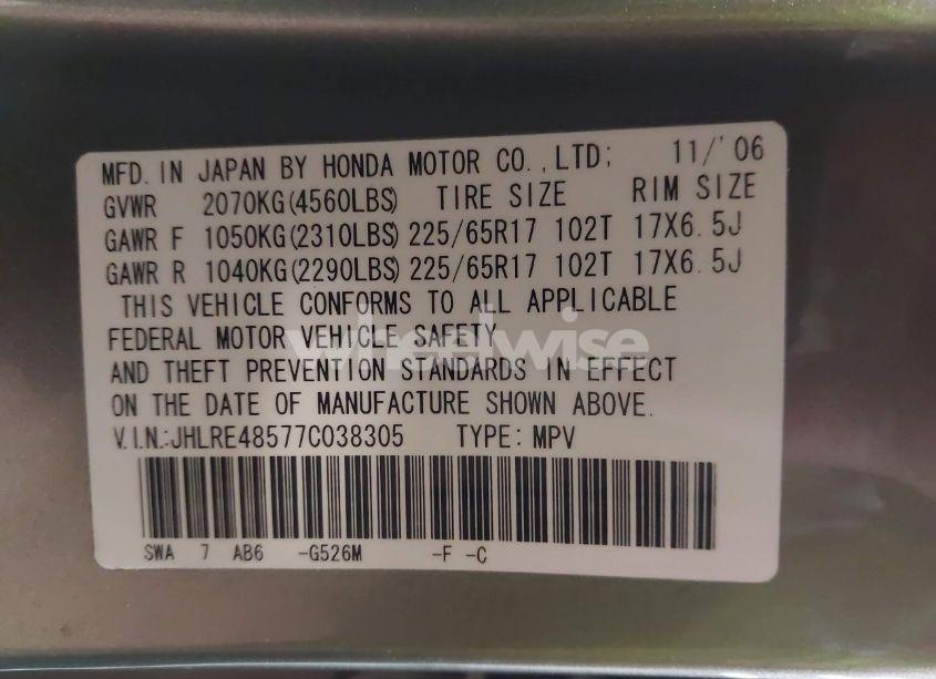 Photo 9 of 2007 Honda Cr-v EX (VIN JHLRE48577C038305)