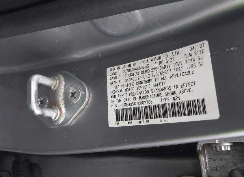 Photo 9 of 2007 Honda Cr-v EX (VIN JHLRE48587C082765)