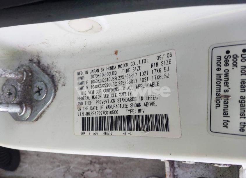 Photo 9 of 2007 Honda Cr-v EX (VIN JHLRE48597C010506)